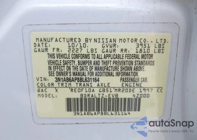 3N1AB6AP8BL631164: 42650002