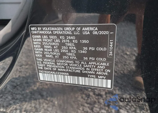 1V21E2CAXLC226666: 42650191