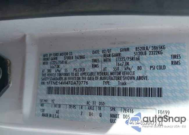 1FTNE14W47DA70776: 42651446