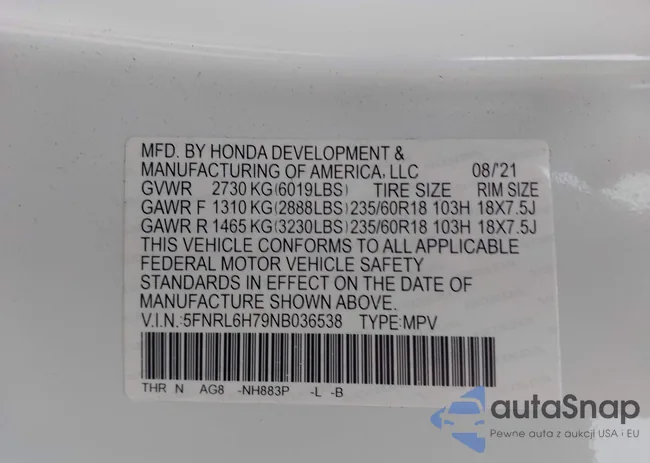 5FNRL6H79NB036538: 42651451