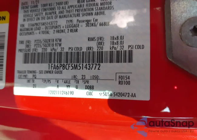 1FA6P8CF5M5143772: 42651656