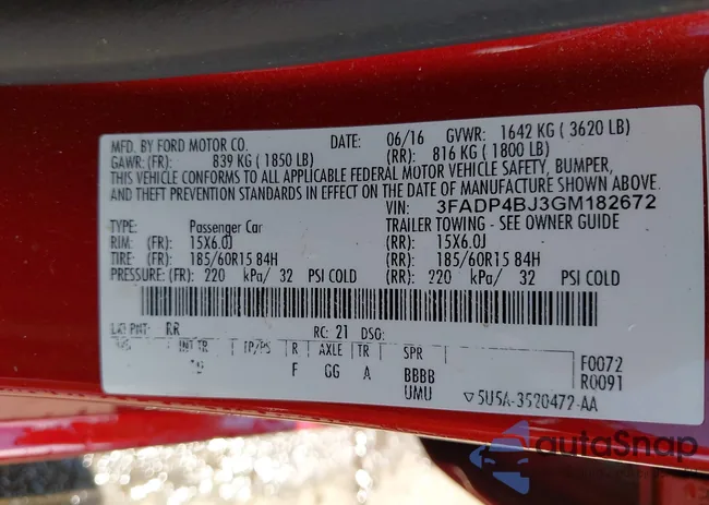 3FADP4BJ3GM182672: 42651750