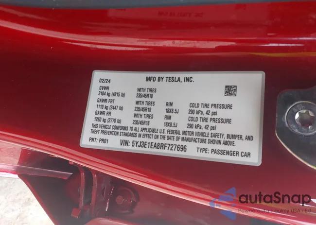 5YJ3E1EA8RF727696: 42651817