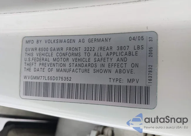 WVGMM77L55D075352: 42652366