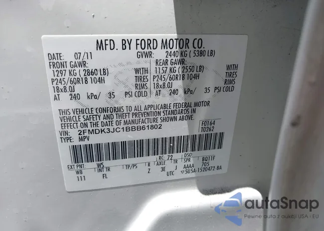 2FMDK3JC1BBB61802: 42652476