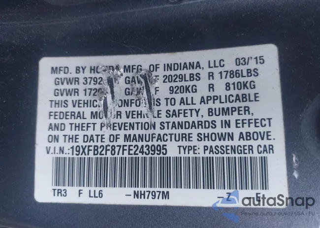 19XFB2F87FE243995: 42652524