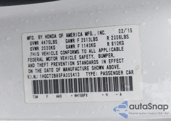 1HGCT2B85FA005413: 42652595