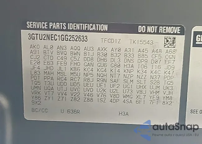 3GTU2NEC1GG252633: 42652606