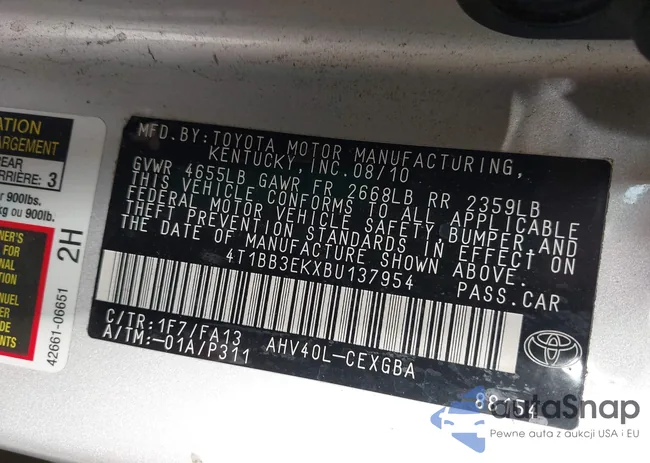 4T1BB3EKXBU137954: 42652629