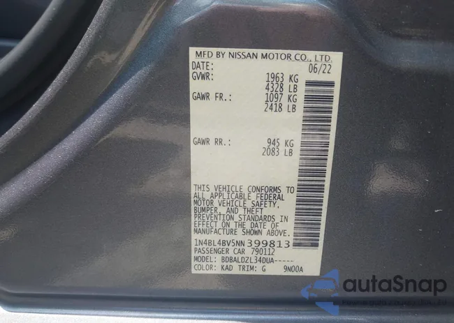 1N4BL4BV5NN399813: 42652655