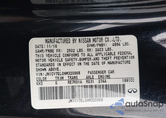 JN1CV7EL0HM320968: 42652131