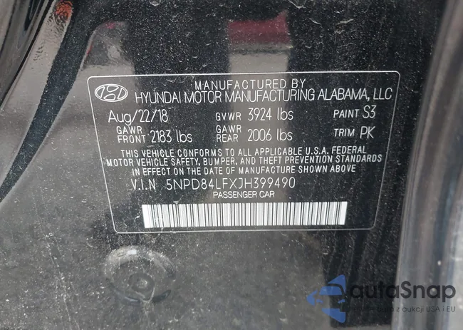 5NPD84LFXJH399490: 42652173