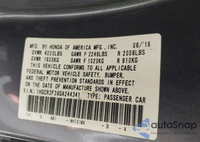 1HGCR2F38GA244341: 42653733