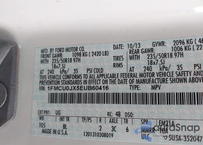 1FMCU0JX5EUB60416: 42653738