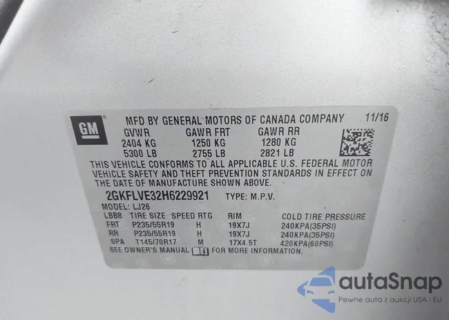 2GKFLVE32H6229921: 42652951