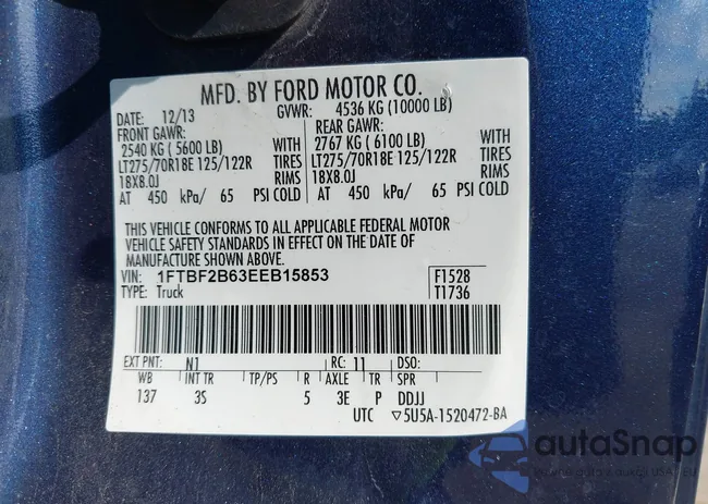 1FTBF2B63EEB15853: 42652955