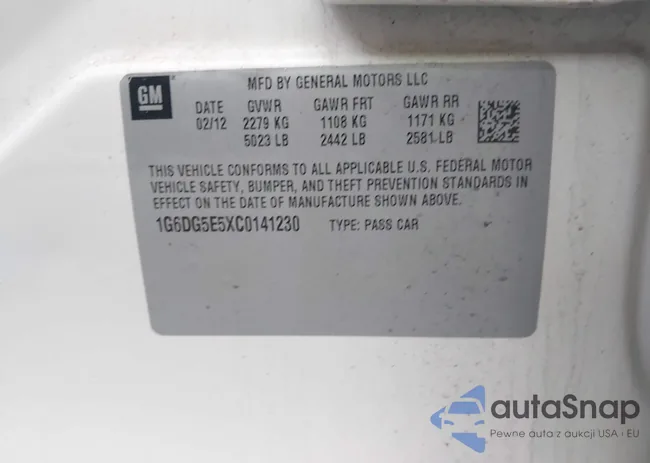 1G6DG5E5XC0141230: 42653199