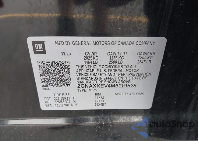 2GNAXKEV4M6119528: 42653236