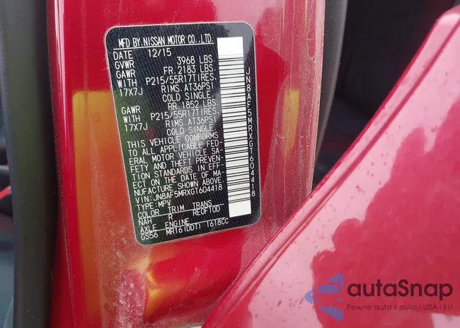 JN8AF5MRXGT604418: 42653320