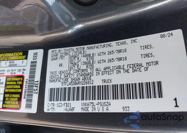 5TFLA5DB6RX226812: 42654458