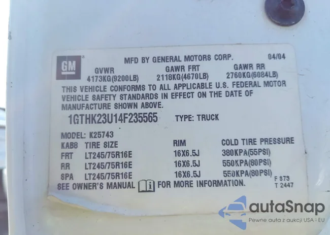 1GTHK23U14F235565: 42654528