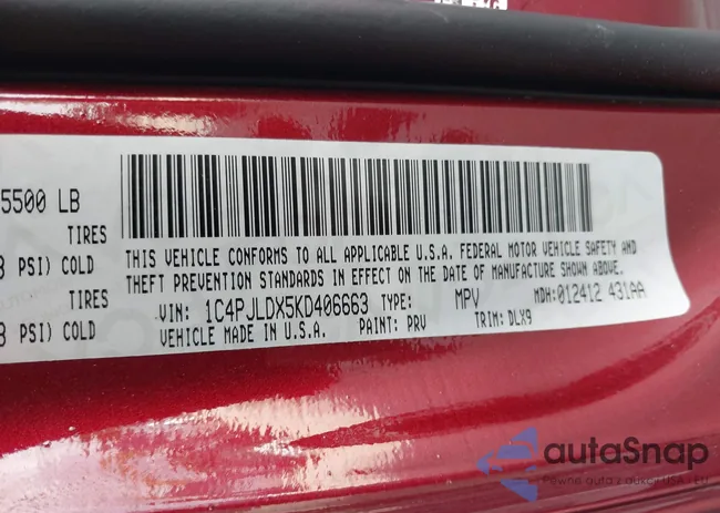 1C4PJLDX5KD406663: 42654588