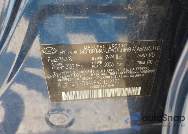 5NPD84LF6JH319375: 42654643