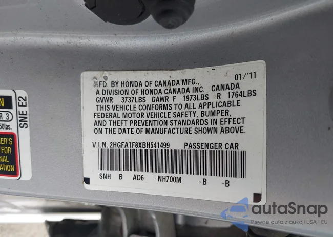 2HGFA1F8XBH541499: 42654669