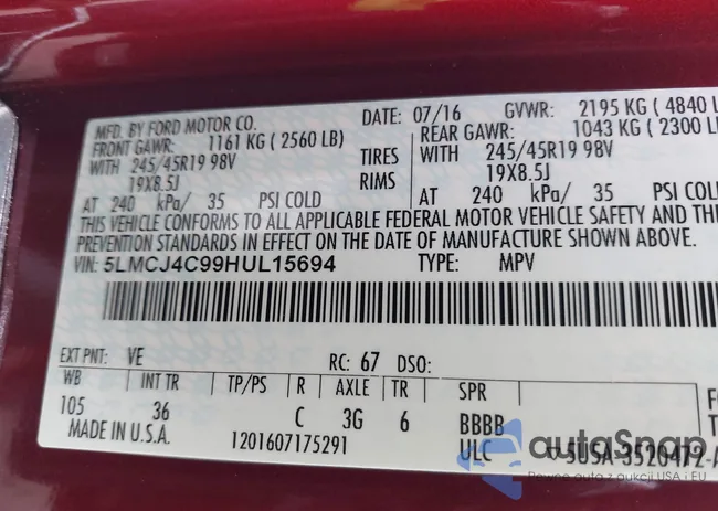 5LMCJ4C99HUL15694: 42654719