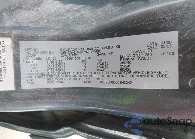 5GZDV23L96D130931: 42654759