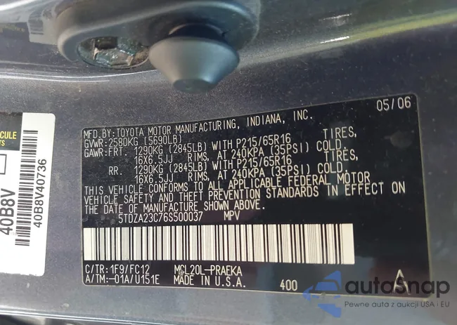 5TDZA23C76S500037: 42654841