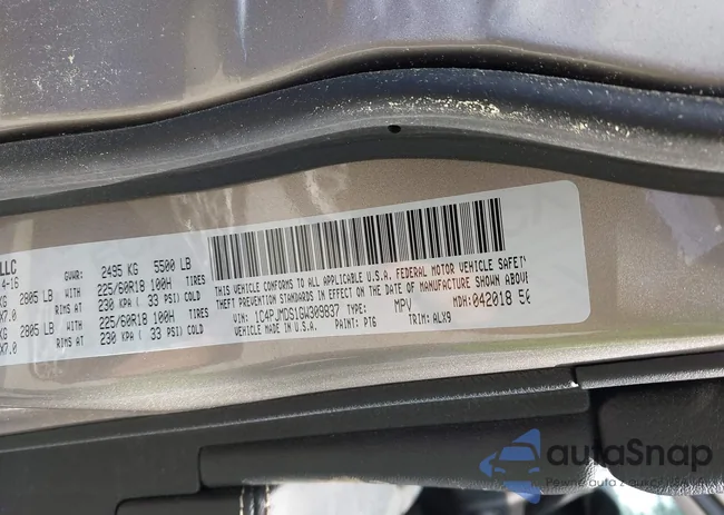 1C4PJMDS1GW309837: 42653945