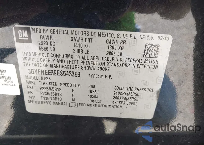 3GYFNEE39ES543398: 42654009