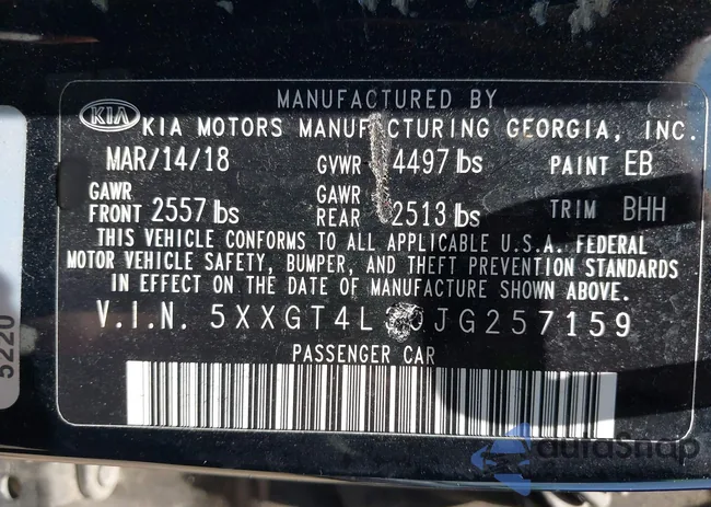 5XXGT4L30JG257159: 42655484