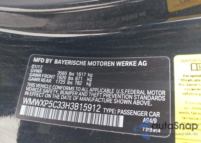 WMWXP5C33H3B15912: 42655753