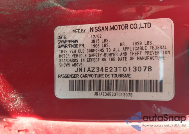 JN1AZ34E23T013078: 42655853