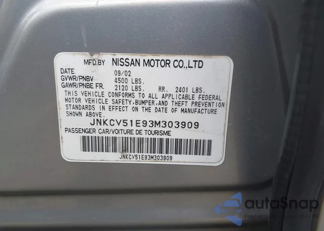 JNKCV51E93M303909: 42655862