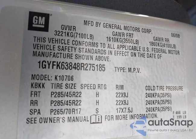 1GYFK63848R275185: 42655101