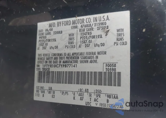 1FTYR10C7YPB77141: 42655255