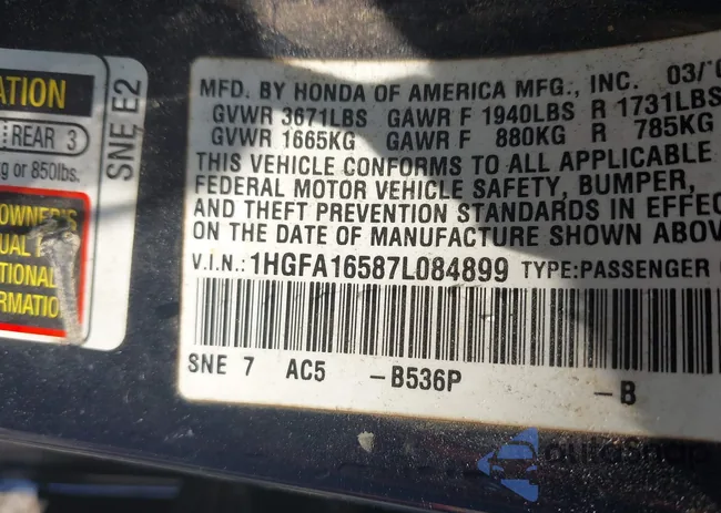 1HGFA16838L084899: 42656313