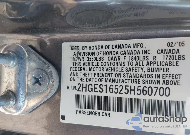 2HGES16525H560700: 42656391