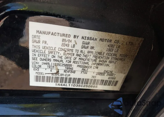 1N4AL11D35C250895: 42656410