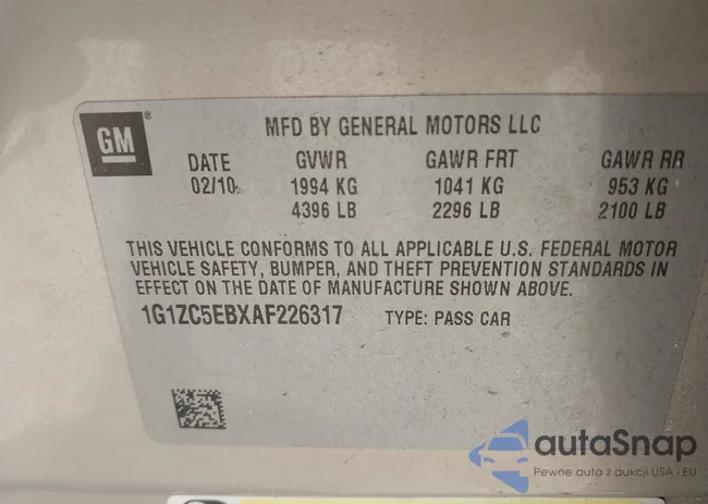 1G1ZC5EBXAF226317: 42656479