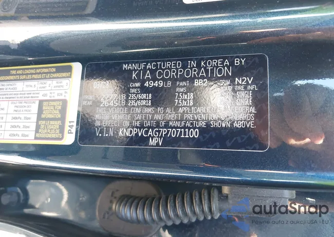 KNDPVCAG7P7071100: 42656587