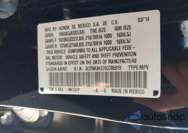 3CZRM3H37EG705919: 42656660