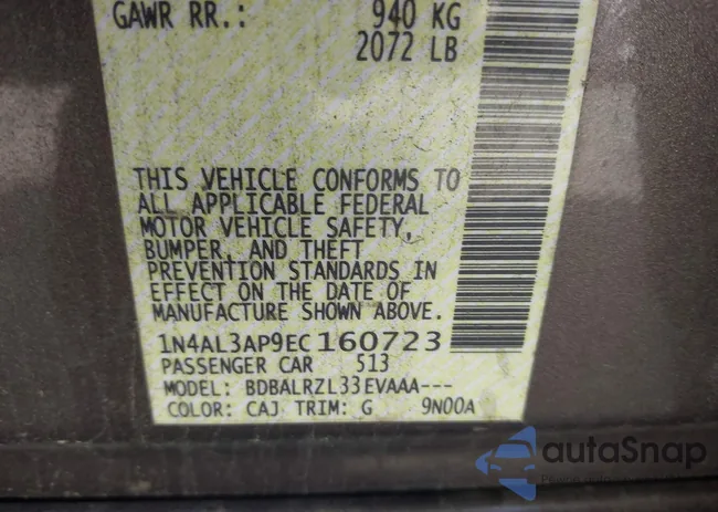 1N4AL3AP9EC160723: 42656766