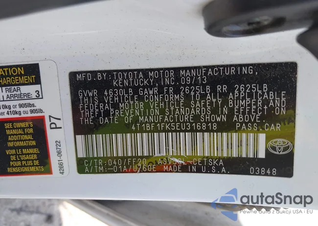 4T1BF1FK5EU316818: 42656129