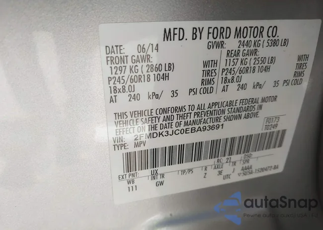 2FMDK3JC0EBA93691: 42656136