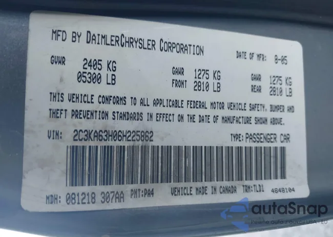 2C3KA63H06H225862: 42656151