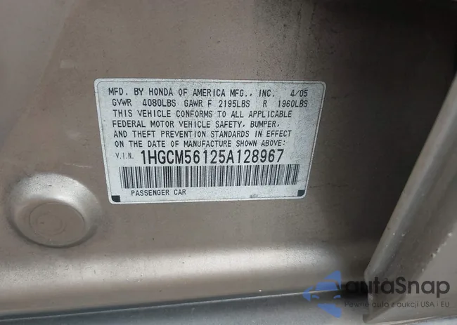 1HGCM56125A128967: 42657316